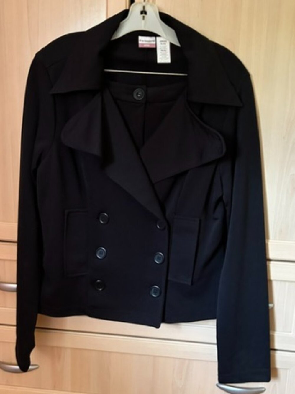 EUC - No Boundaries Black 2PC Skirt Set Jacket & Mini Skirt Junior XL/11